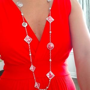 Henri Bendel iconic long crystal necklace